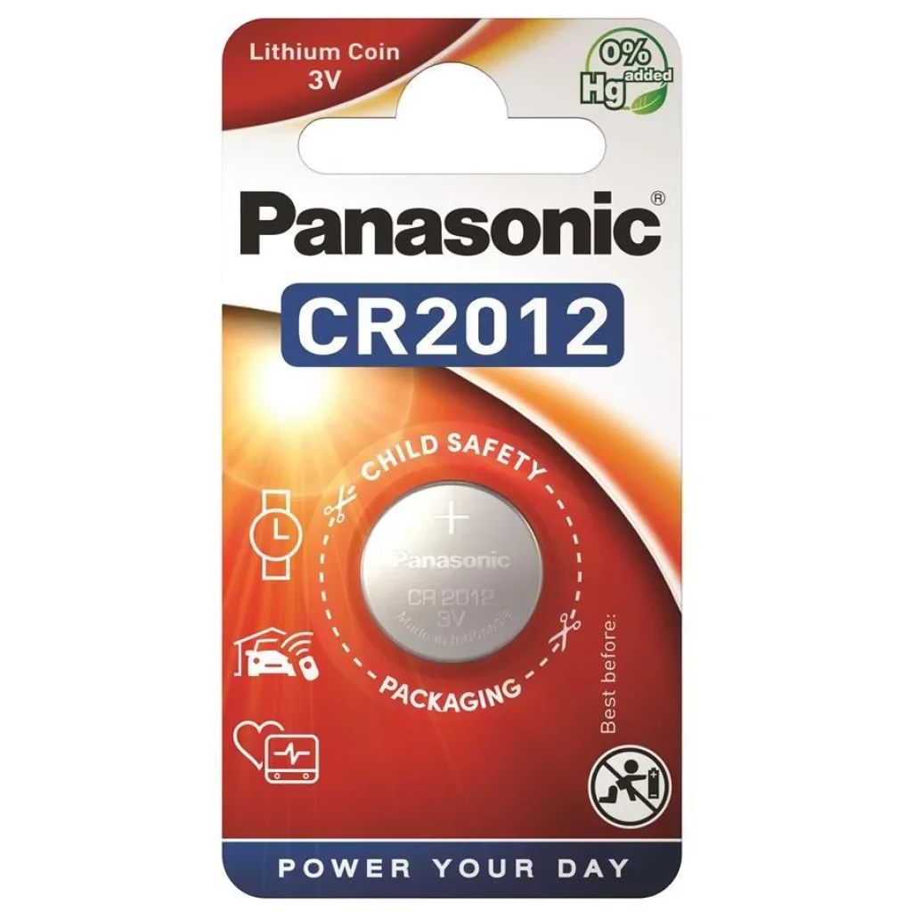 Батарейка Panasonic літієва CR2012 блістер, 1 шт., CR-2012EL/1B UA